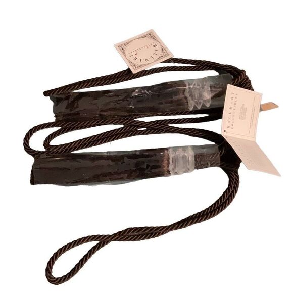 Hallmart Collectibles Acrylic Tie Backs Drapery Curtains Tassels Dark Brown (2) - Picture 4 of 4
